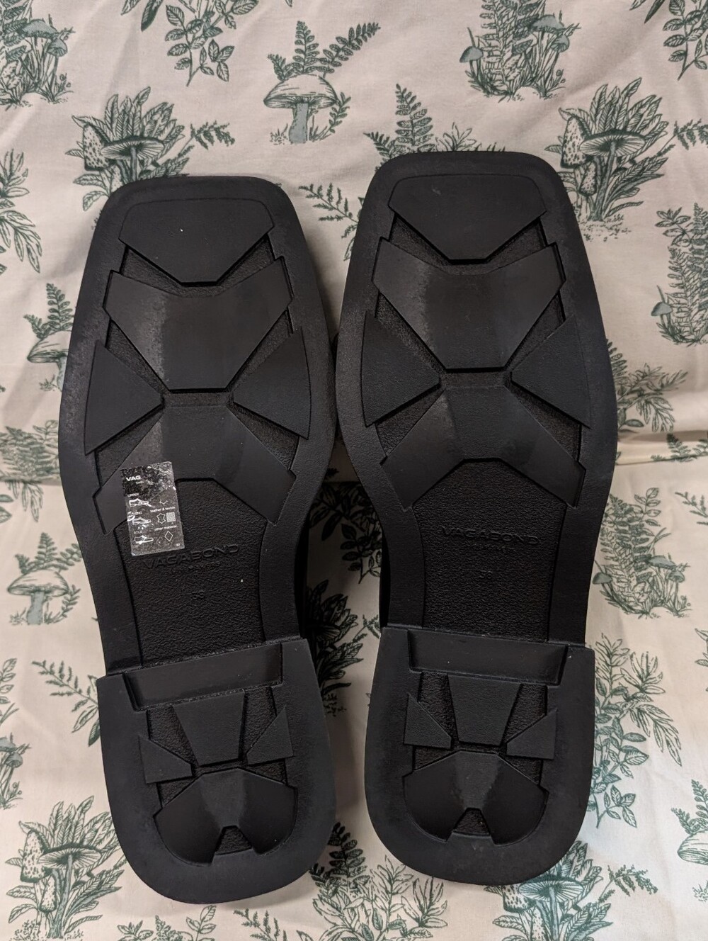 Vagabond Black Leather Slip-On Square-Toe Mules Size 38 - Picture 2 of 5